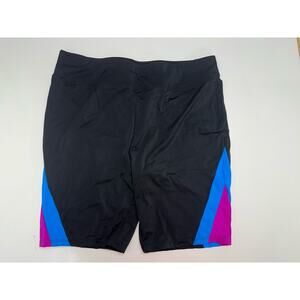 SwimsuitsForAll Womens Swimsuit Bottoms Size 22 Black Shorts NWTs